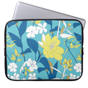 Housse Pour Ordinateur Portable Fleurs sauvages sans couture motif sur arrière - p