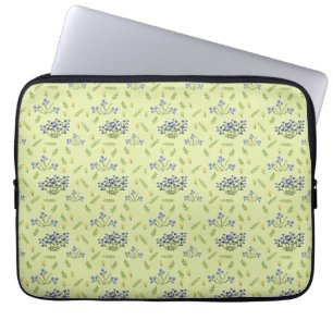 Housse Pour Ordinateur Portable fleurs violet et jaune motif