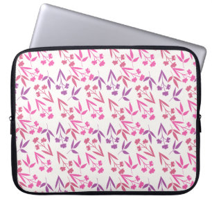 Housse Pour Ordinateur Portable Fleurs violettes Motif sans soudure - Élégant Flor