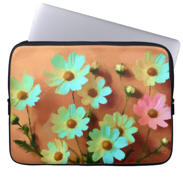 Housse Pour Ordinateur Portable Fleurs Zinnia Elegans (Devant)