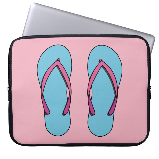 Housse Pour Ordinateur Portable Flip Flops de plage (Devant)