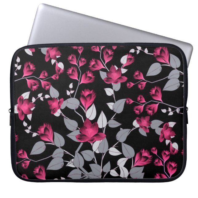 Housse Pour Ordinateur Portable Floral (Devant)