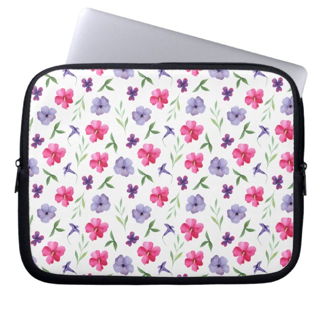 Housse Pour Ordinateur Portable Floral (Devant)