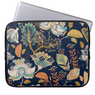 Housse Pour Ordinateur Portable Floral coloré : Arrière - plan sans couture