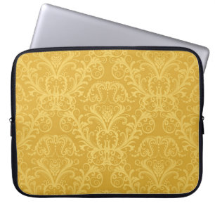 Housse Pour Ordinateur Portable Floral d'or de luxe : papier peint transparent