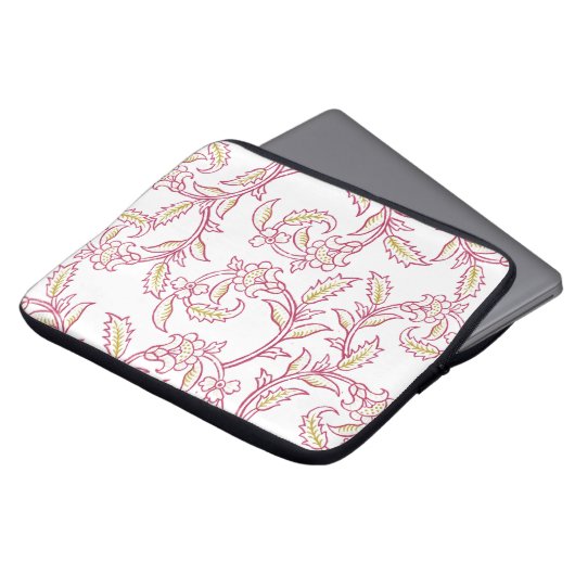 Housse Pour Ordinateur Portable Floral Pattern Laptop Sleeve – Modern Aesthetic Pr (Devant haut)