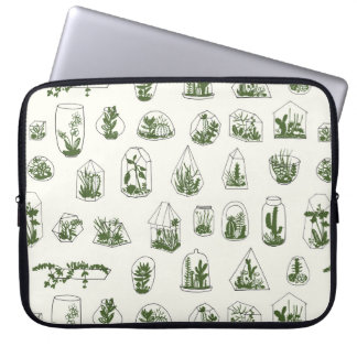 Housse Pour Ordinateur Portable Florarium Succulent : Conception géométrique Vinta