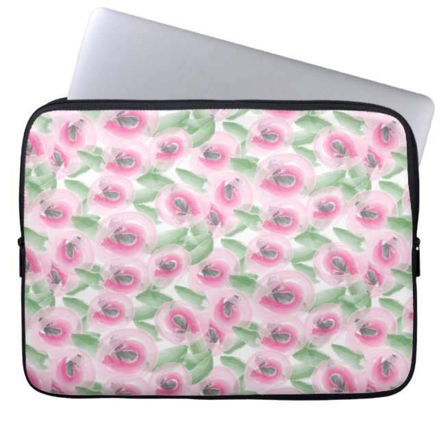Housse Pour Ordinateur Portable Flore aquarelle (Devant)