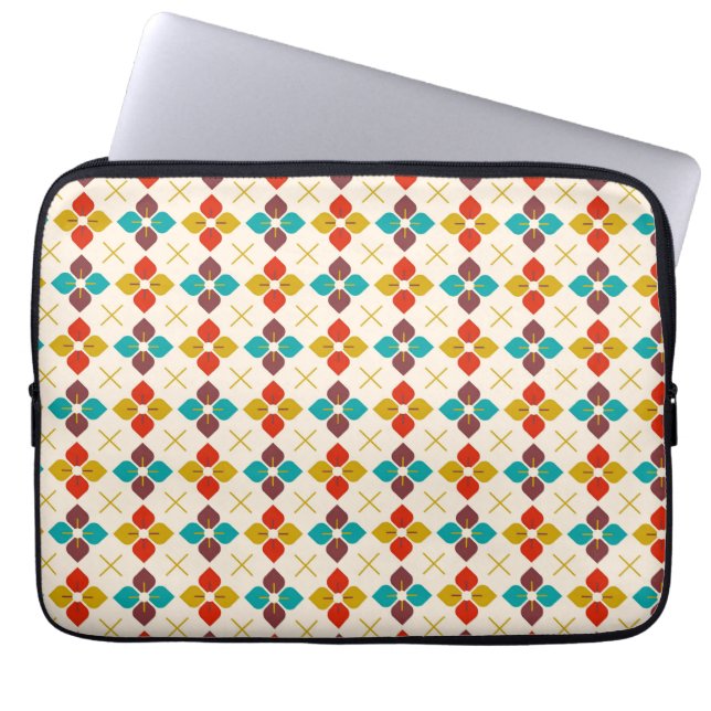 Housse Pour Ordinateur Portable Flore rétro (Devant)