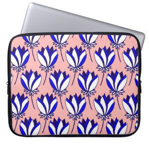 Housse Pour Ordinateur Portable Flore symétrique : Motif Vintage coloré