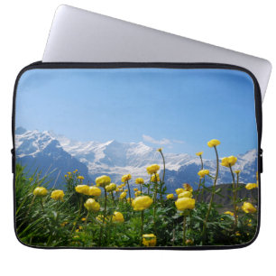 Housse Pour Ordinateur Portable Flowers (homonymie) Eiger Monch Swiss Alps