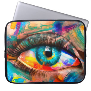 Housse Pour Ordinateur Portable "Fluorite" - peinture à l'huile. Photo conceptuell