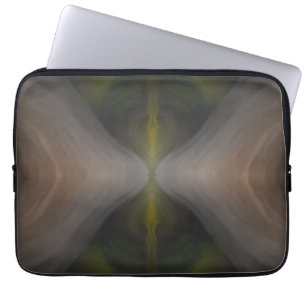 Housse Pour Ordinateur Portable Flux doré – Art de mélange de couleurs radiales