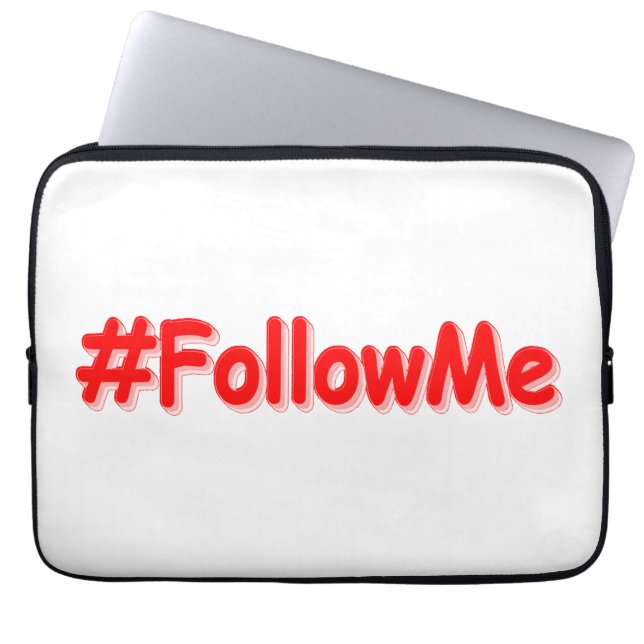 Housse Pour Ordinateur Portable "#FollowMe" Joli Design. Commandez dès maintenant  (Devant)