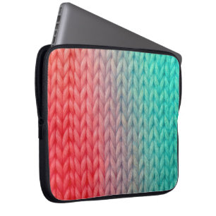 Housse Pour Ordinateur Portable Fond de point tricoté dans des couleurs dégradées