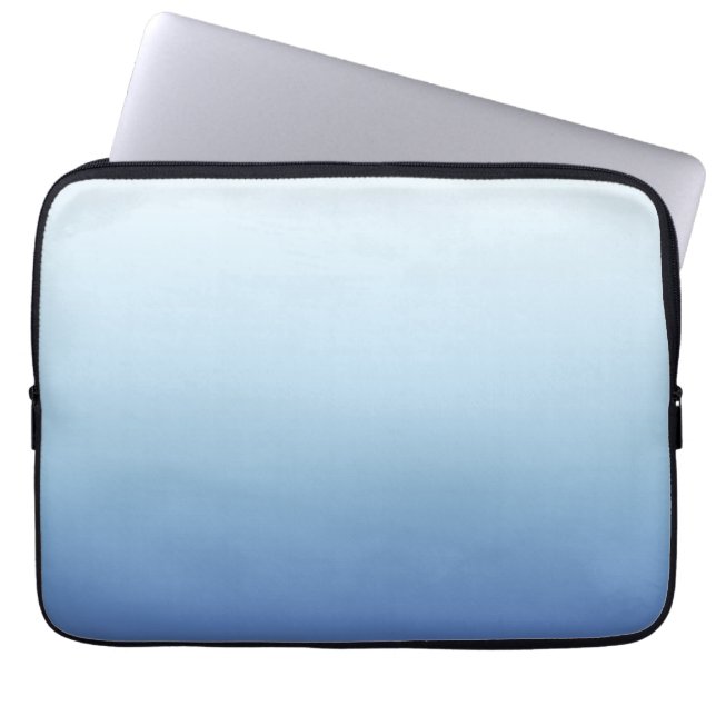 Housse Pour Ordinateur Portable Fond dégradé bleu minimal (Devant)