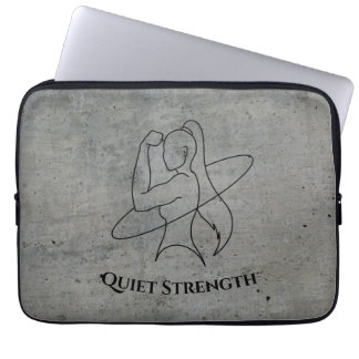Housse Pour Ordinateur Portable Force Tranquille Minimaliste Femme Art Linéaire