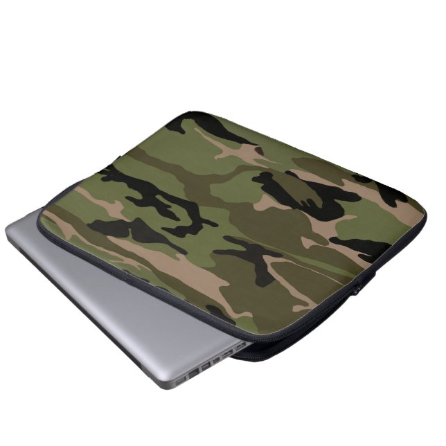 Housse Pour Ordinateur Portable Forêt Camo (Devant bas)