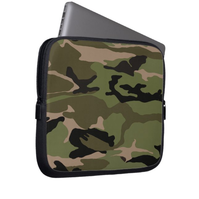 Housse Pour Ordinateur Portable Forêt Camo (Devant droit)