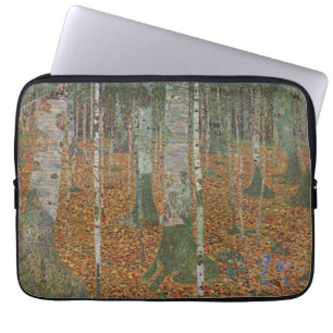 Housse Pour Ordinateur Portable Forêt de Birch par Gustav Klimt, Art nouveau Vinta