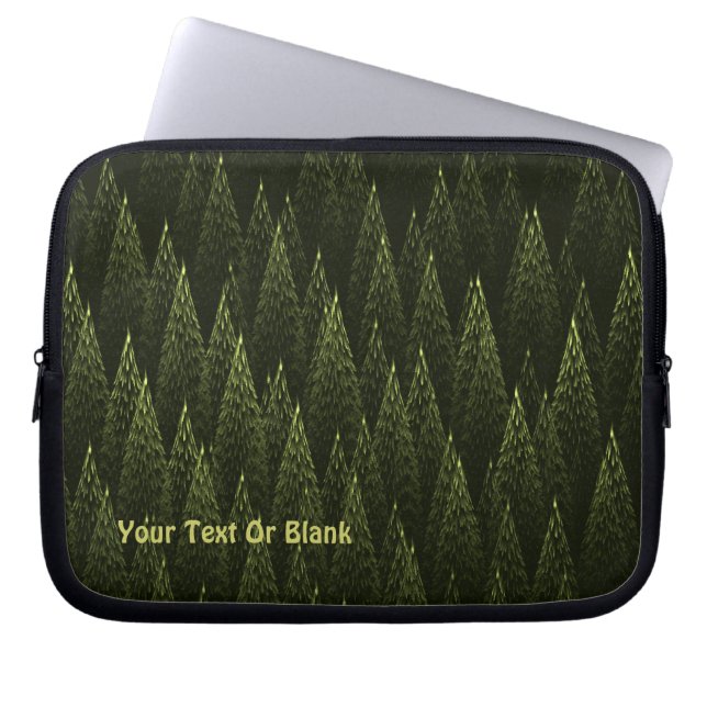 Housse Pour Ordinateur Portable Forêt de conifères fractale (Devant)