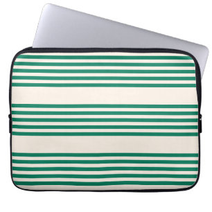 Housse Pour Ordinateur Portable Forêt vert et beige cinq bandes motif