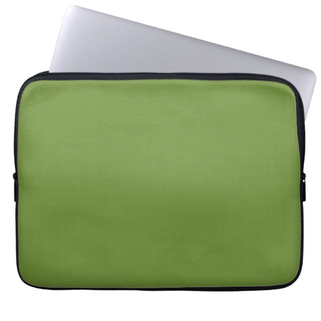 Housse Pour Ordinateur Portable Forêt vert uni couleur plaine (Devant)