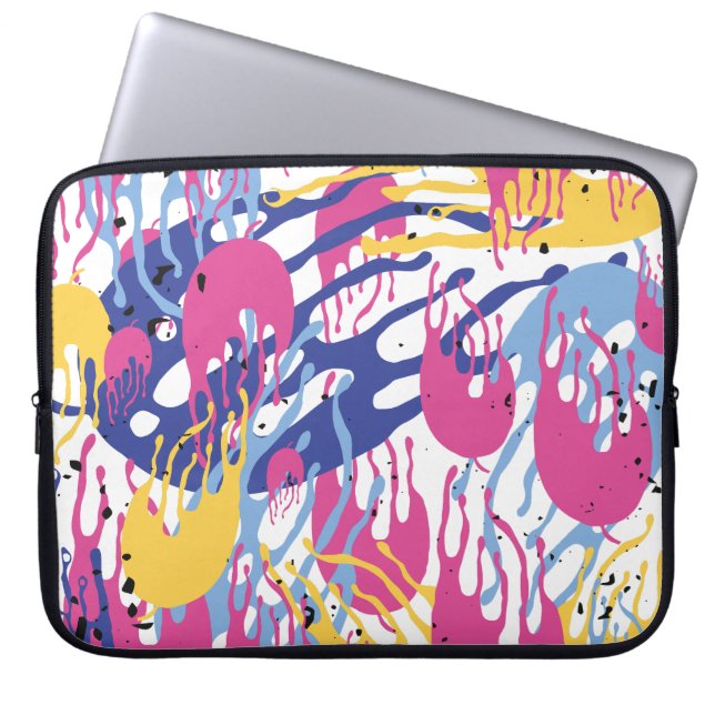 Housse Pour Ordinateur Portable Formes d'onde Abstraites. (Devant)