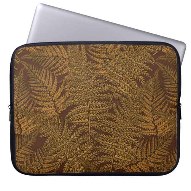Housse Pour Ordinateur Portable Foule automnale sur brun (Devant)