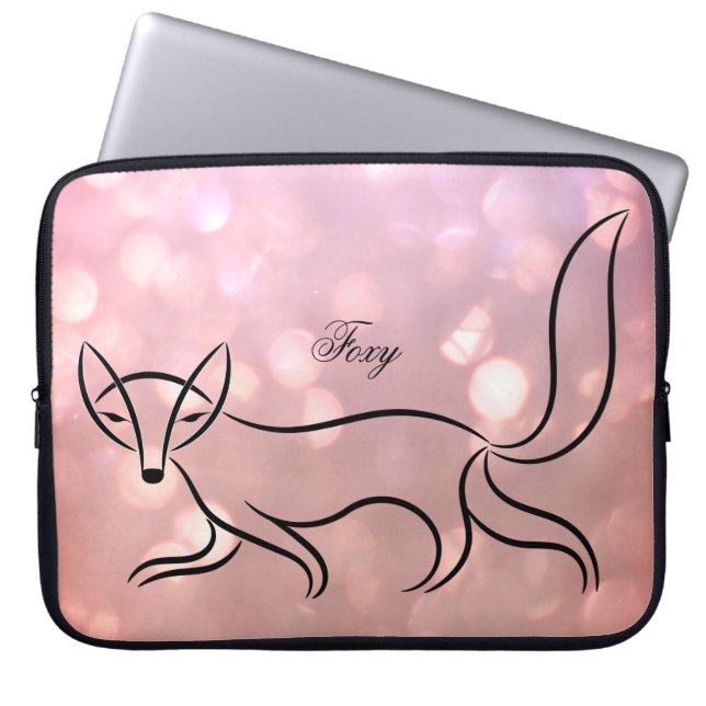 Housse Pour Ordinateur Portable 'Foxy' design Laptop case. (Devant)