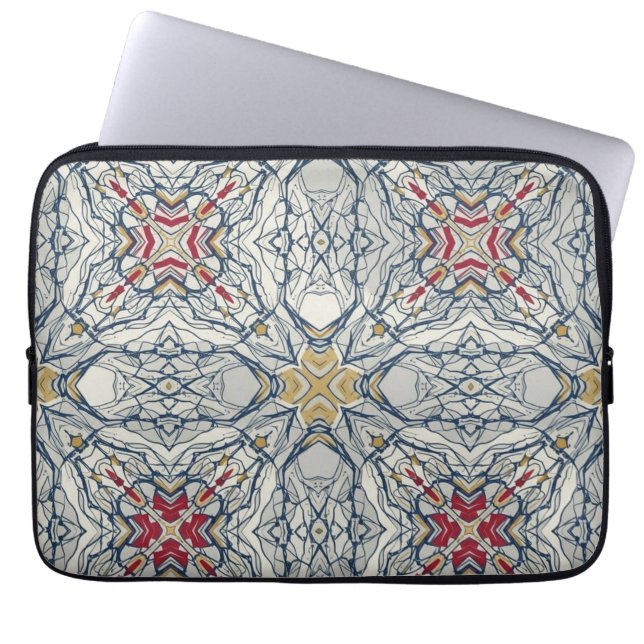 Housse Pour Ordinateur Portable Fragmented Mandala Collage  (Devant)