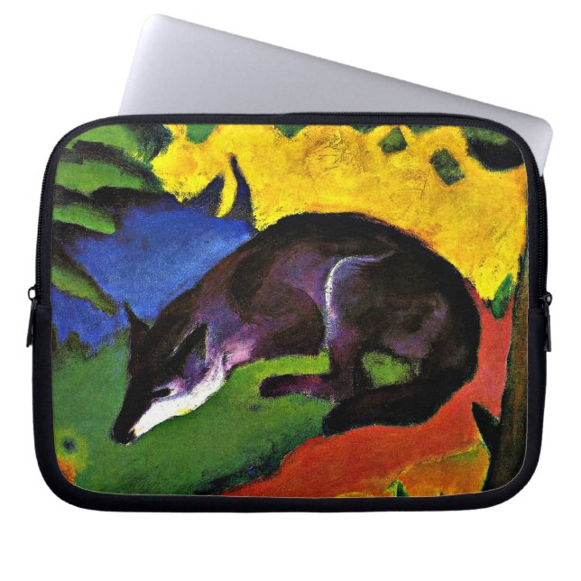 Housse Pour Ordinateur Portable Franz Marc - Renard bleu (Devant)