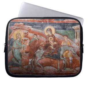 Housse Pour Ordinateur Portable Fresques de l'église serbe du XIVe siècle,