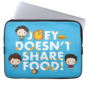 Housse Pour Ordinateur Portable FRIENDS™ Joey ne partage pas la nourriture Chibi