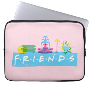 Housse Pour Ordinateur Portable FRIENDS™   Logo avec icônes