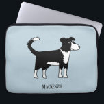 Housse Pour Ordinateur Portable Frontière galloise Collie Sheepdog Personnalisé<br><div class="desc">Un adorable chien blanc et noir Welsh Border Collie. Ces chiens de travail magnifiques et intelligents sont parfaits pour les amoureux des animaux,  les bergers et les agriculteurs. Et quelqu'un d'autre aussi ! Art original de Nic Squirrell. Modifiez ou supprimez le nom à customiser.</div>