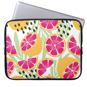 Housse Pour Ordinateur Portable Fruit sans couture motif, pamplemousse à l tropica