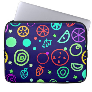 Housse Pour Ordinateur Portable Fruits de Neon Couleurs Motifs