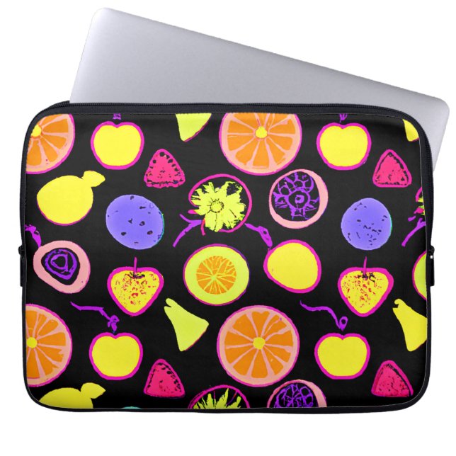 Housse Pour Ordinateur Portable Fruits de Neon Vibrants (Devant)