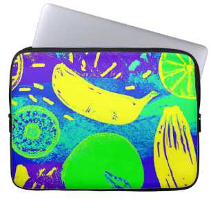 Housse Pour Ordinateur Portable Fruits expressifs Neon Color Art Motif