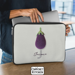 Housse Pour Ordinateur Portable Fun Purple Moderne Minimal Crochet Nom de l'auberg