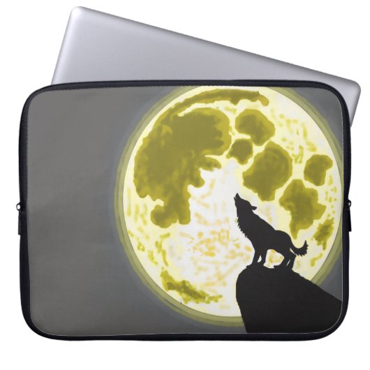 Housse Pour Ordinateur Portable Funda Para Laptop Howling wolf (Devant)