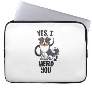 Housse Pour Ordinateur Portable Funky Australian Shepherd Maman Cadeaux Aussie Oui