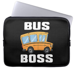 Housse Pour Ordinateur Portable Funny Bus Boss School Bus Driver
