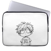 Housse Pour Ordinateur Portable Funny Chibi Anime Boy Electronics Bag (Devant)