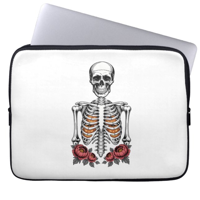 Housse Pour Ordinateur Portable Funny Skeleton Citrouille Fall (Devant)