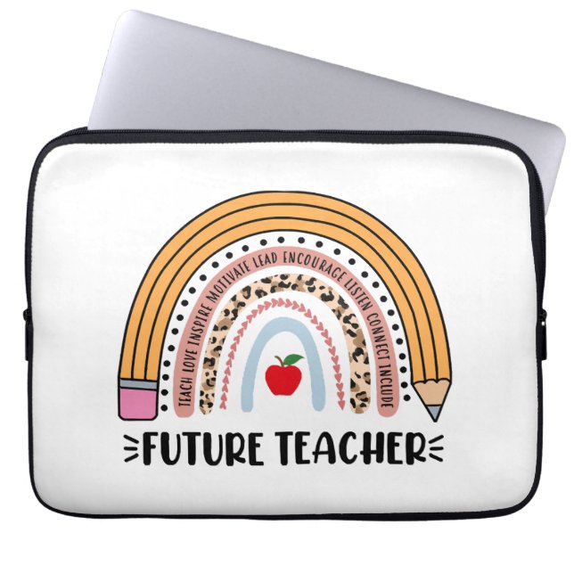Housse Pour Ordinateur Portable Futur enseignant, Enseignant en devenir, Enseignan (Devant)