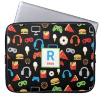 Gamer décoré d'un monogramme de motif de partie de