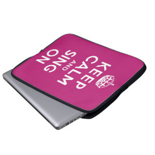 Housse Pour Ordinateur Portable Gardez le calme et chantez dessus