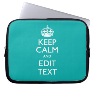 Housse Pour Ordinateur Portable Gardez votre calme et votre texte sur un accent tu